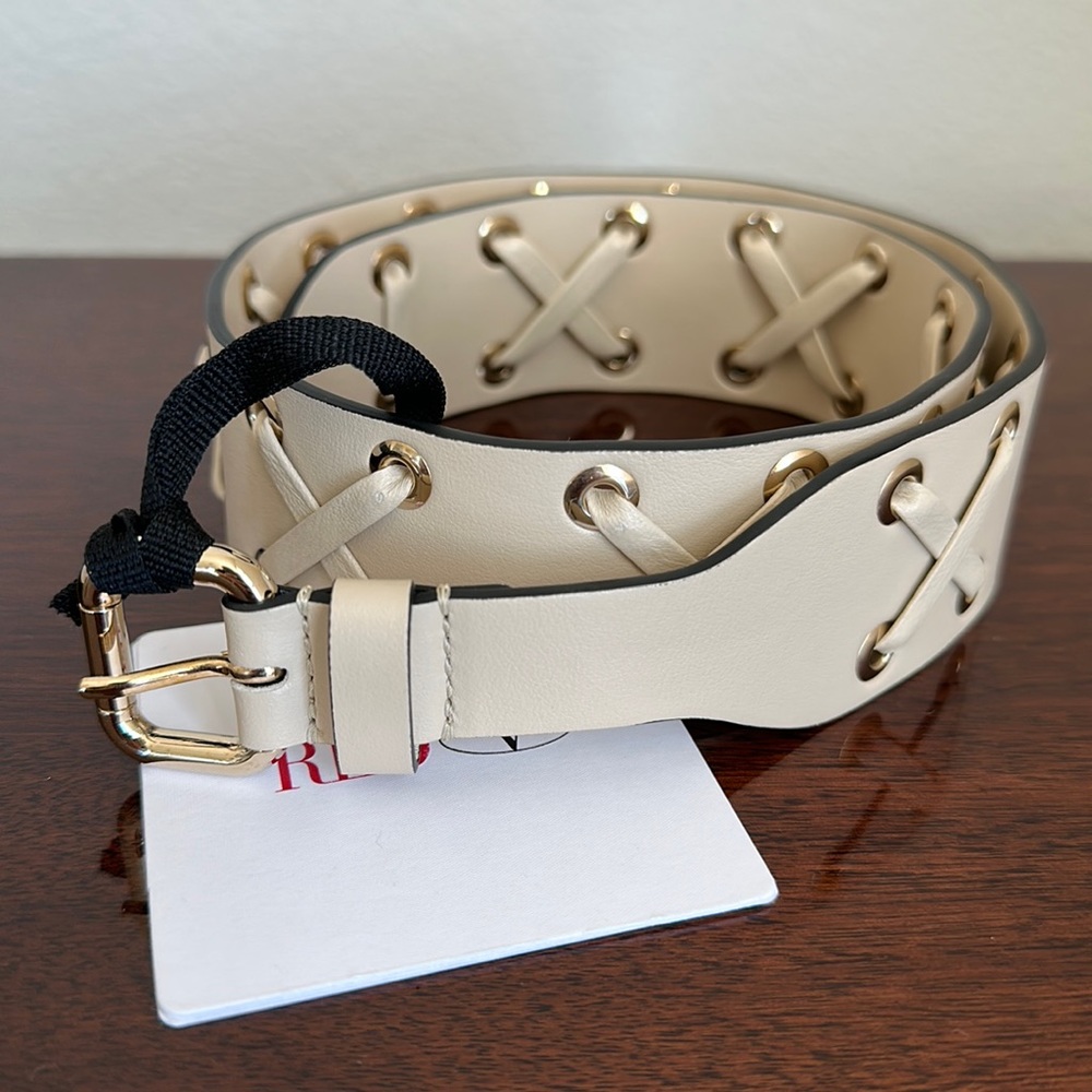 REDValentino Leather Buckle Belt